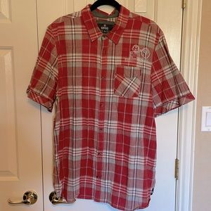 Buffalo by David Bitton Collared, Button Front, Short Sleeve Shirt, Size XXL
